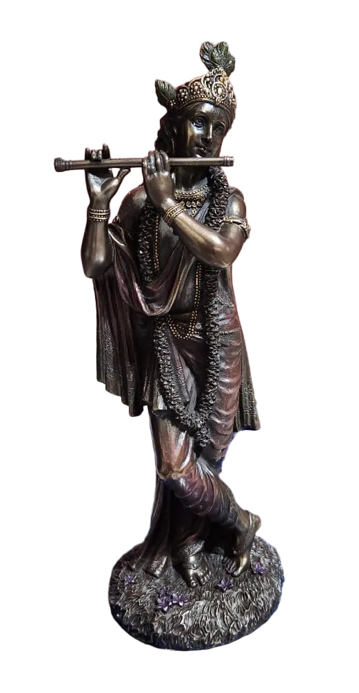 Lord Krishna in bronze 10.5”