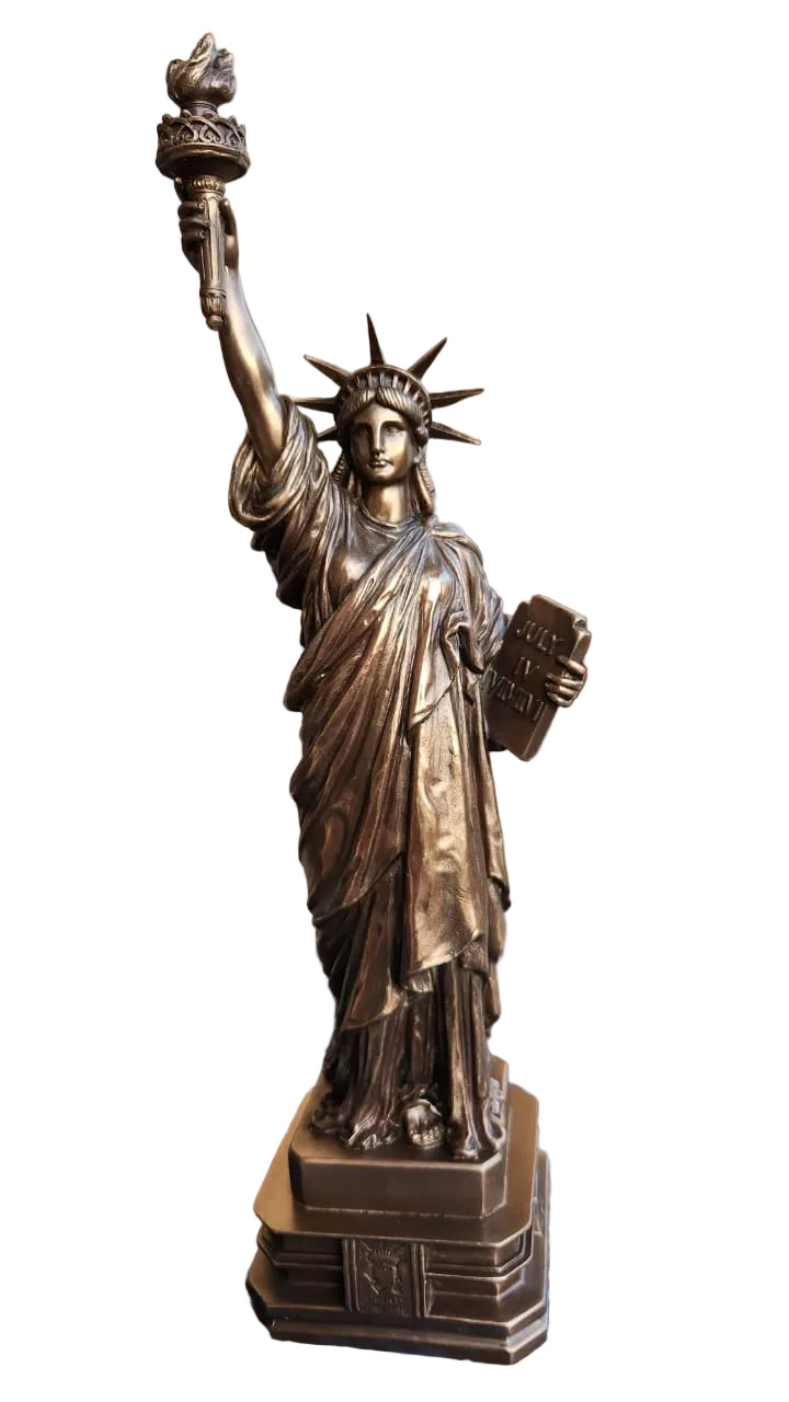 12.38 Inch The Statue of Liberty Cold Cast Bronze Sculpture Figurine