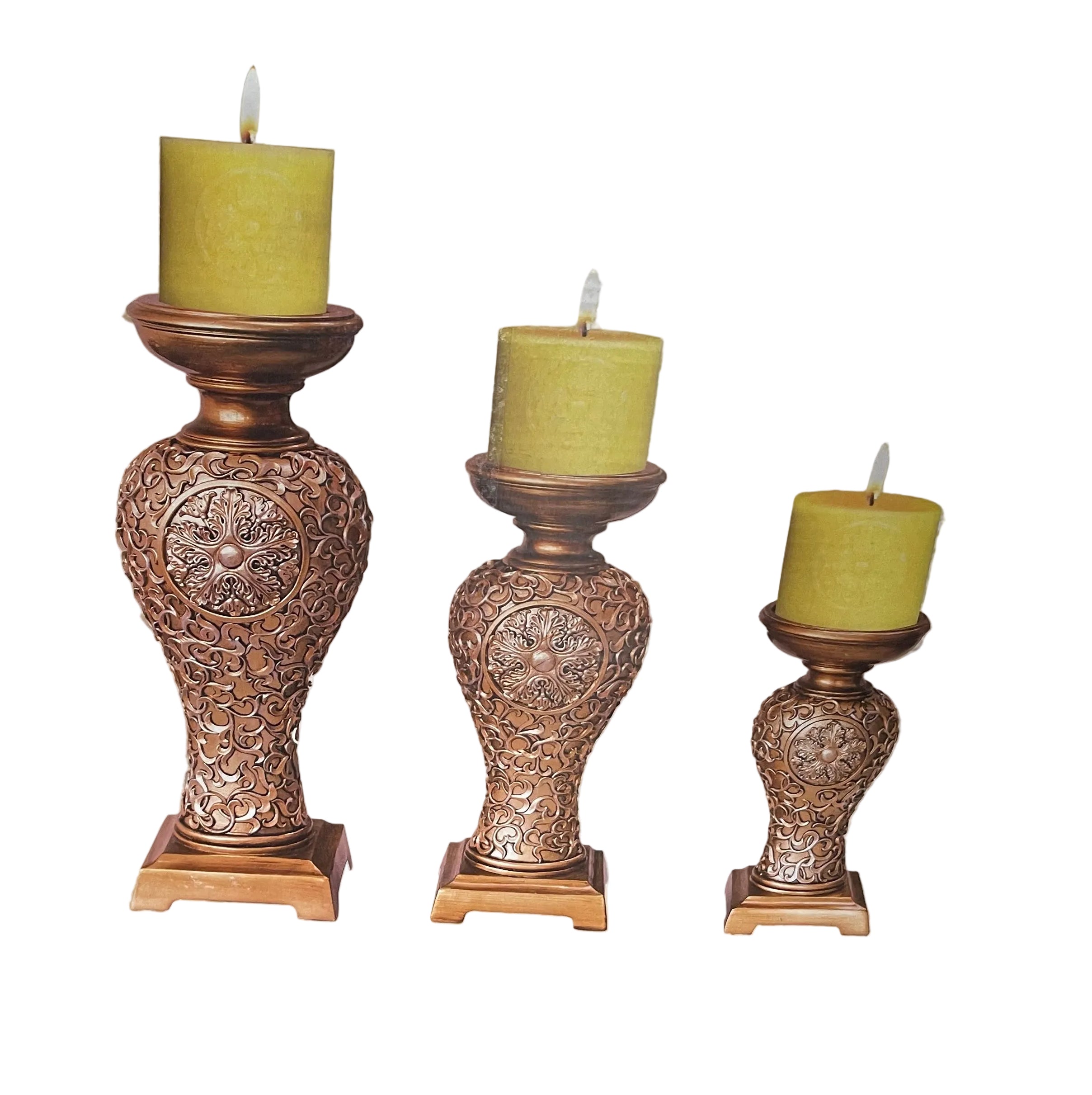 Tang Dynasty 3 in 1 Candle Holder Set OK-2951-313PCS SET)