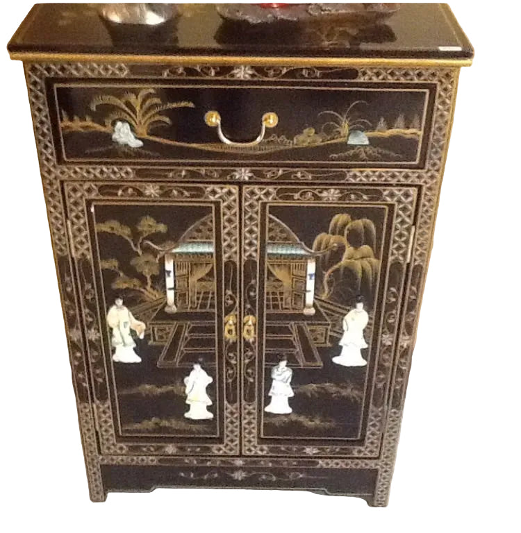 Oriental, mother of pearl cabinet
