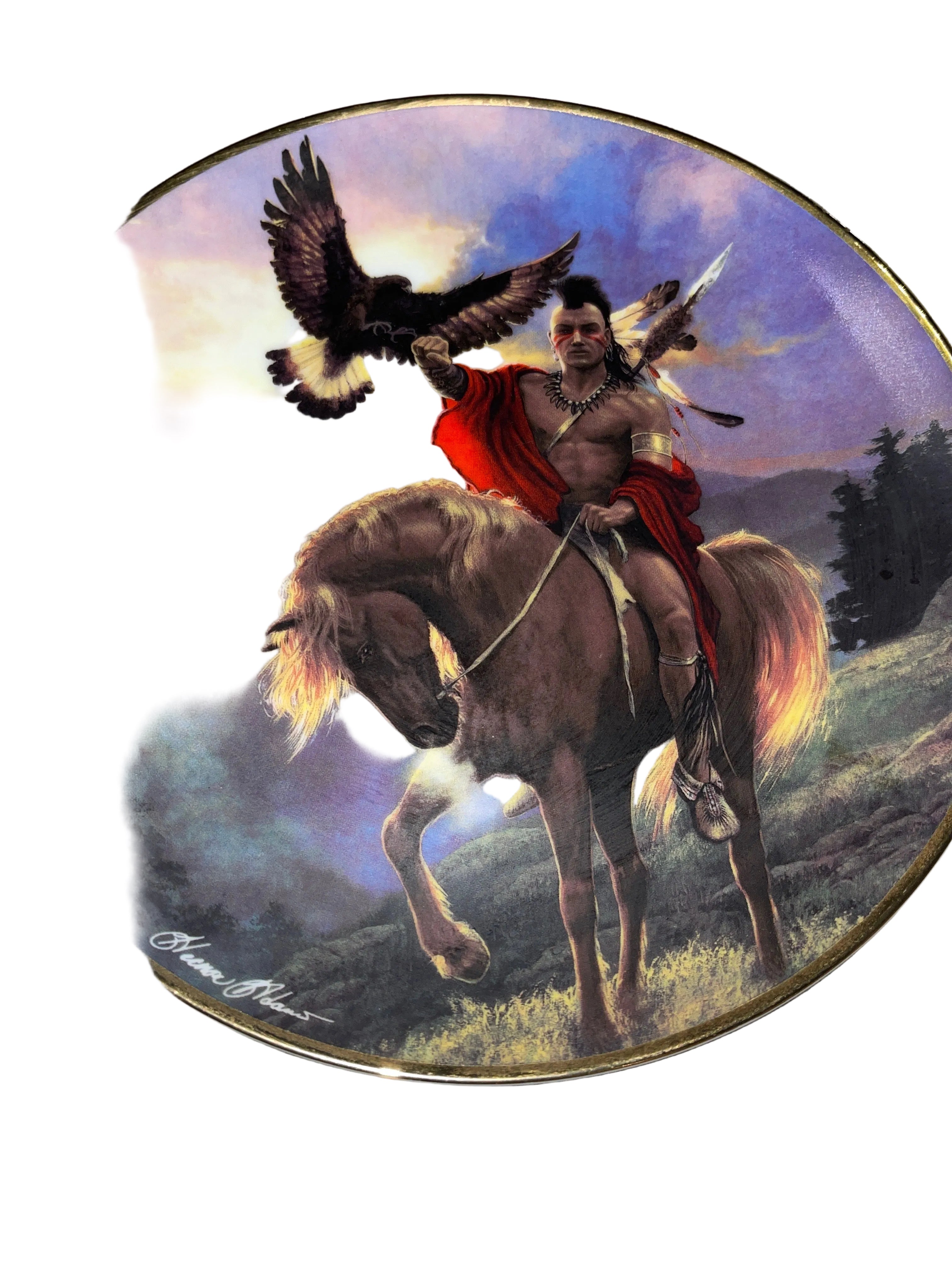 native American plate, 'spirit of the east wind' Franklin mint
