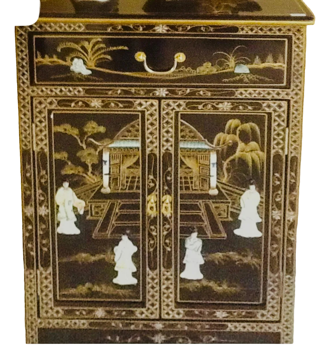 Oriental, mother of pearl cabinet