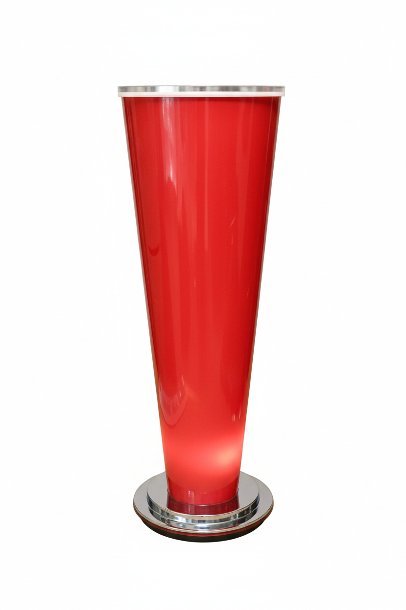 Haziza pedestal with the light in red