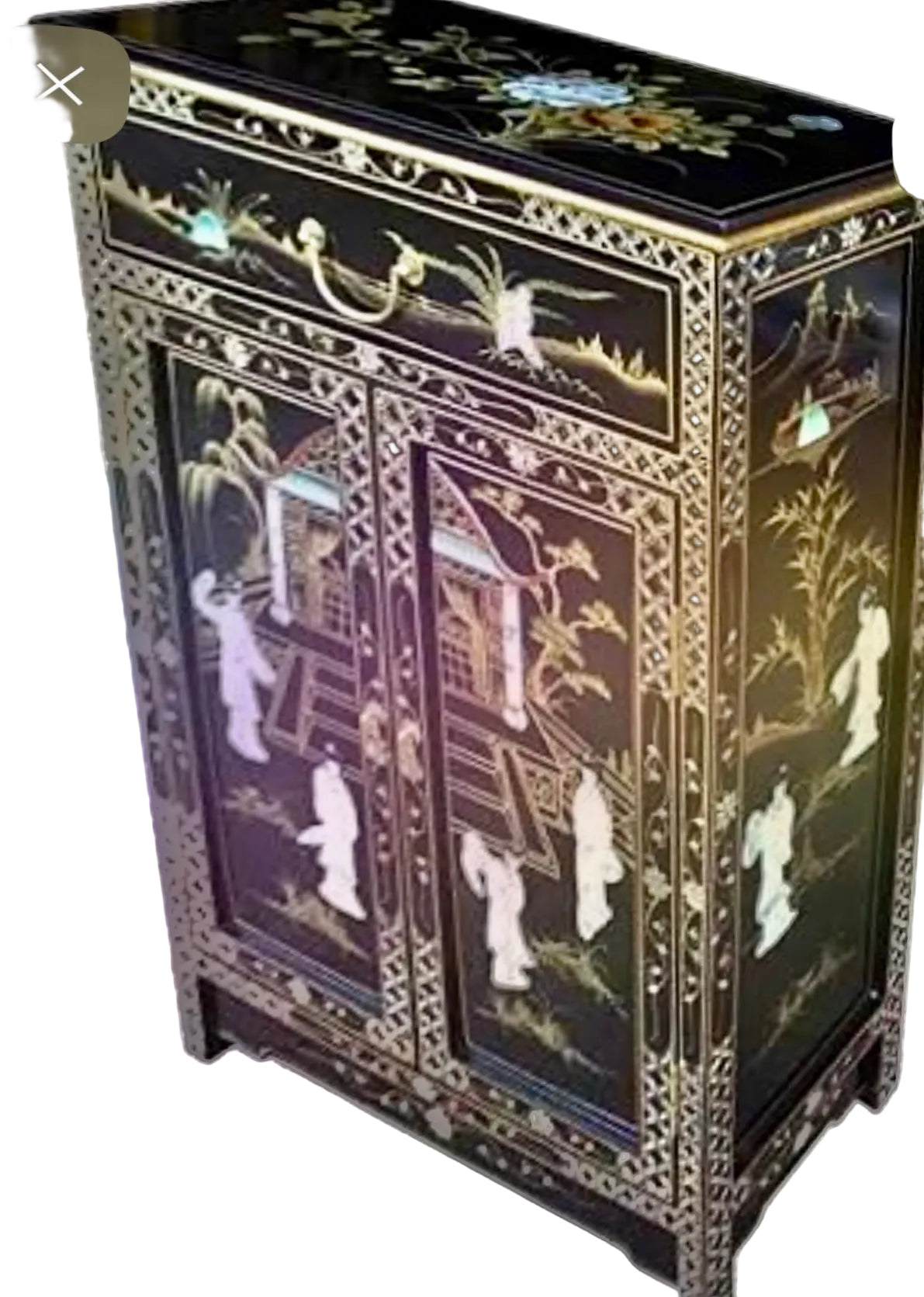 Oriental, mother of pearl cabinet
