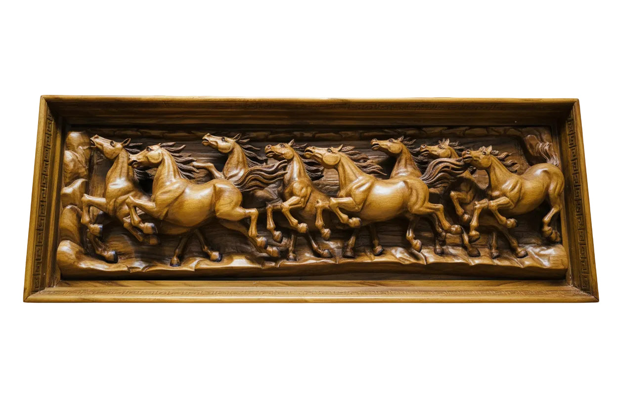 8 Hours Running in teak wood from Indonesia handmad.          90”x33”x8”