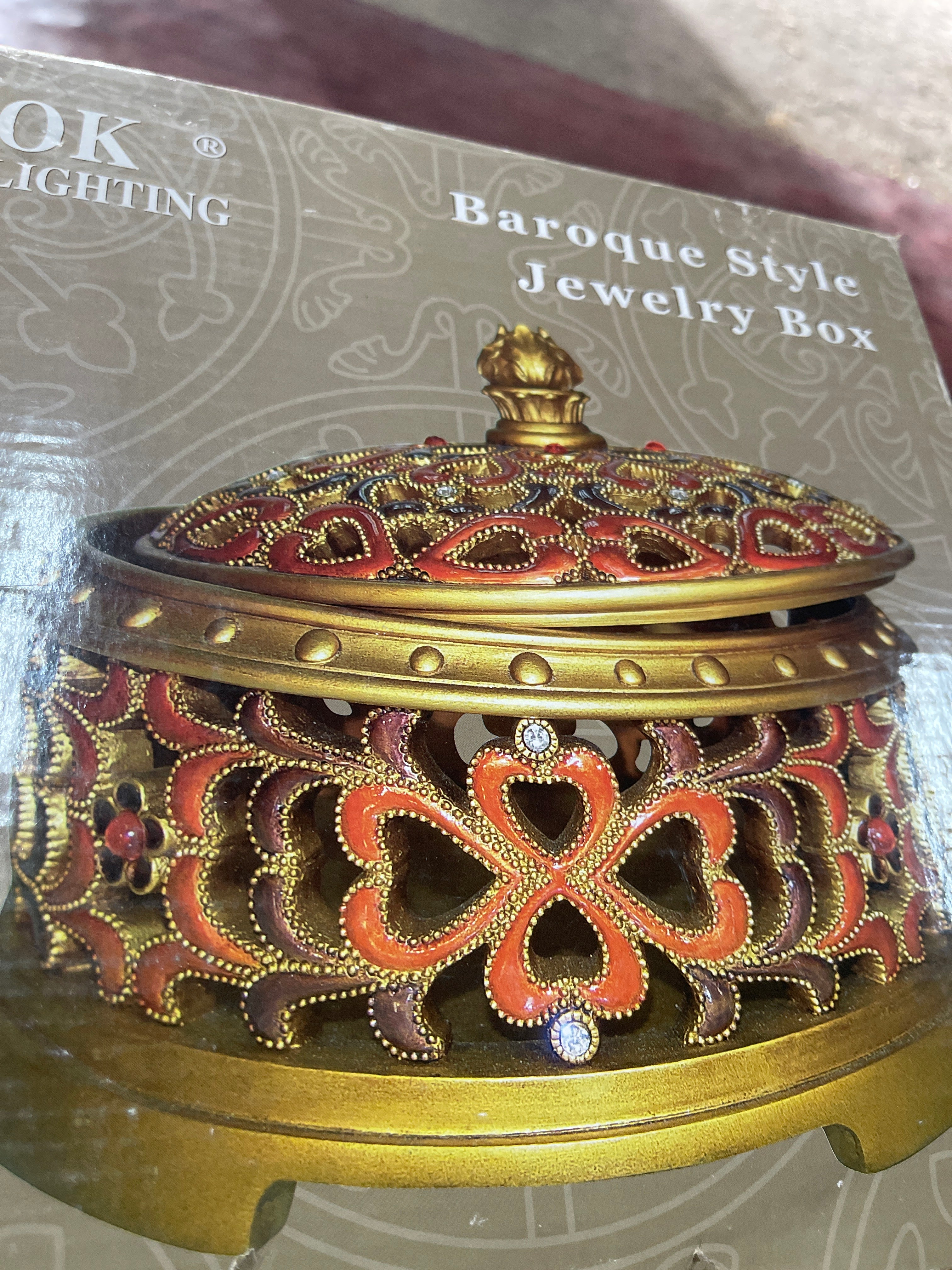 Baroque style jewelry box