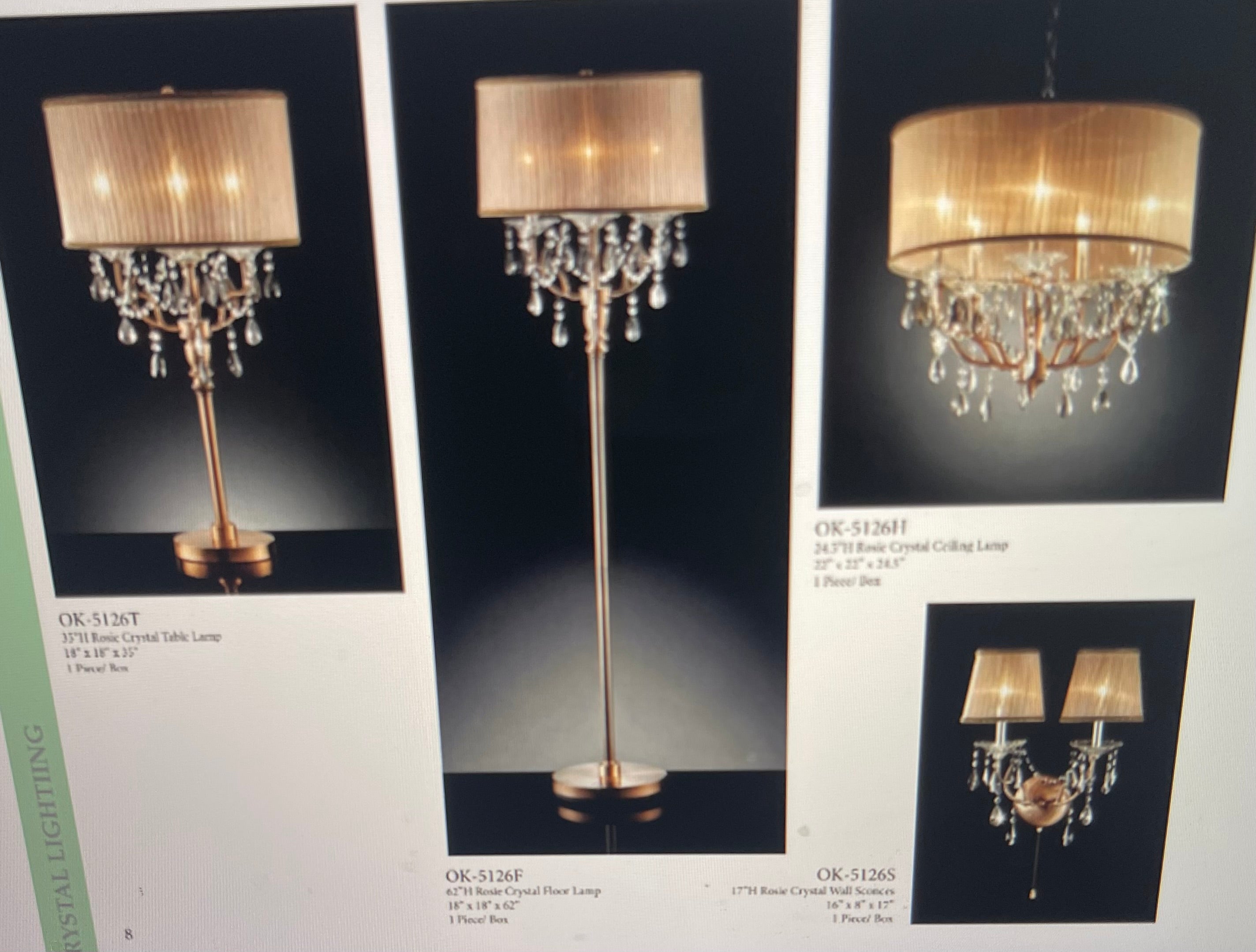 OK Lighting Crystal Wall SconesRosie Home
OK Lighting - Item #OK-5126S