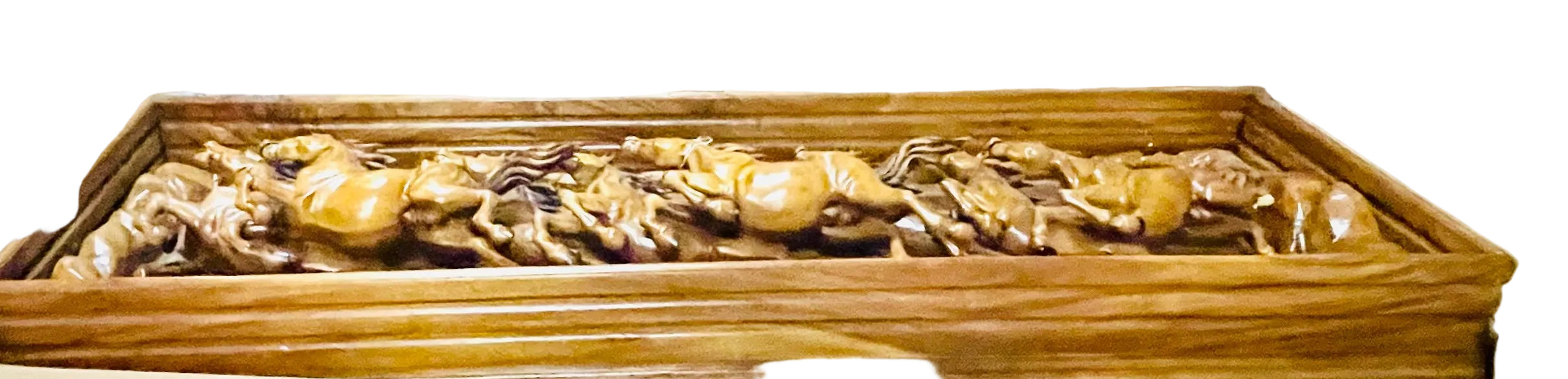 8 Hours Running in teak wood from Indonesia handmad.          90”x33”x8”