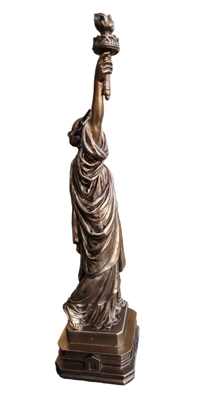 12.38 Inch The Statue of Liberty Cold Cast Bronze Sculpture Figurine