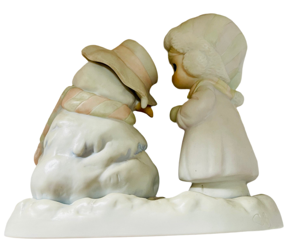 PRECIOUS MOMENTS We're Going To Miss You 524913 Girl w Snowman
