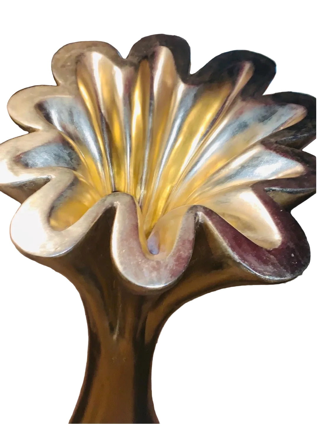 ANEMONE JAMBO VASE GOLD PHILLIS COLLECTION USA