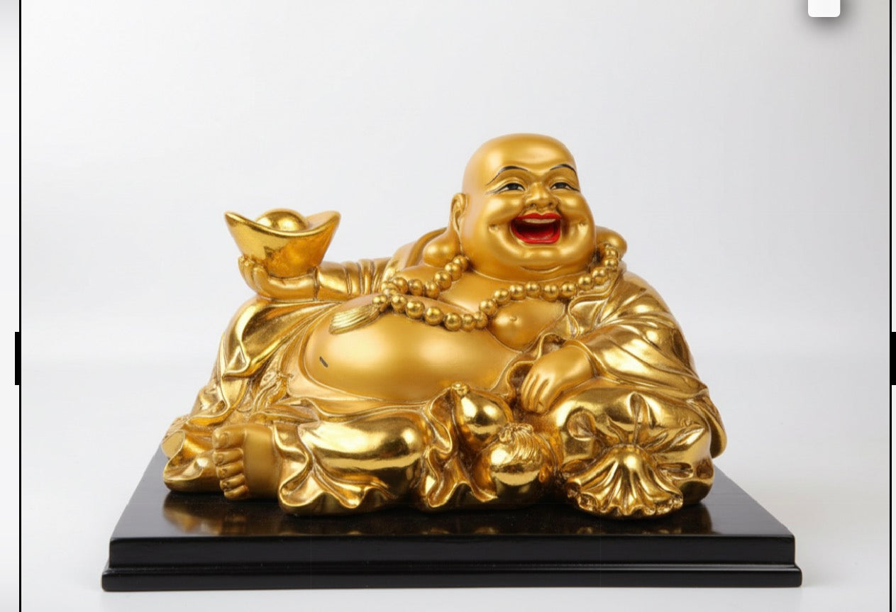 Golden laughing Buddha