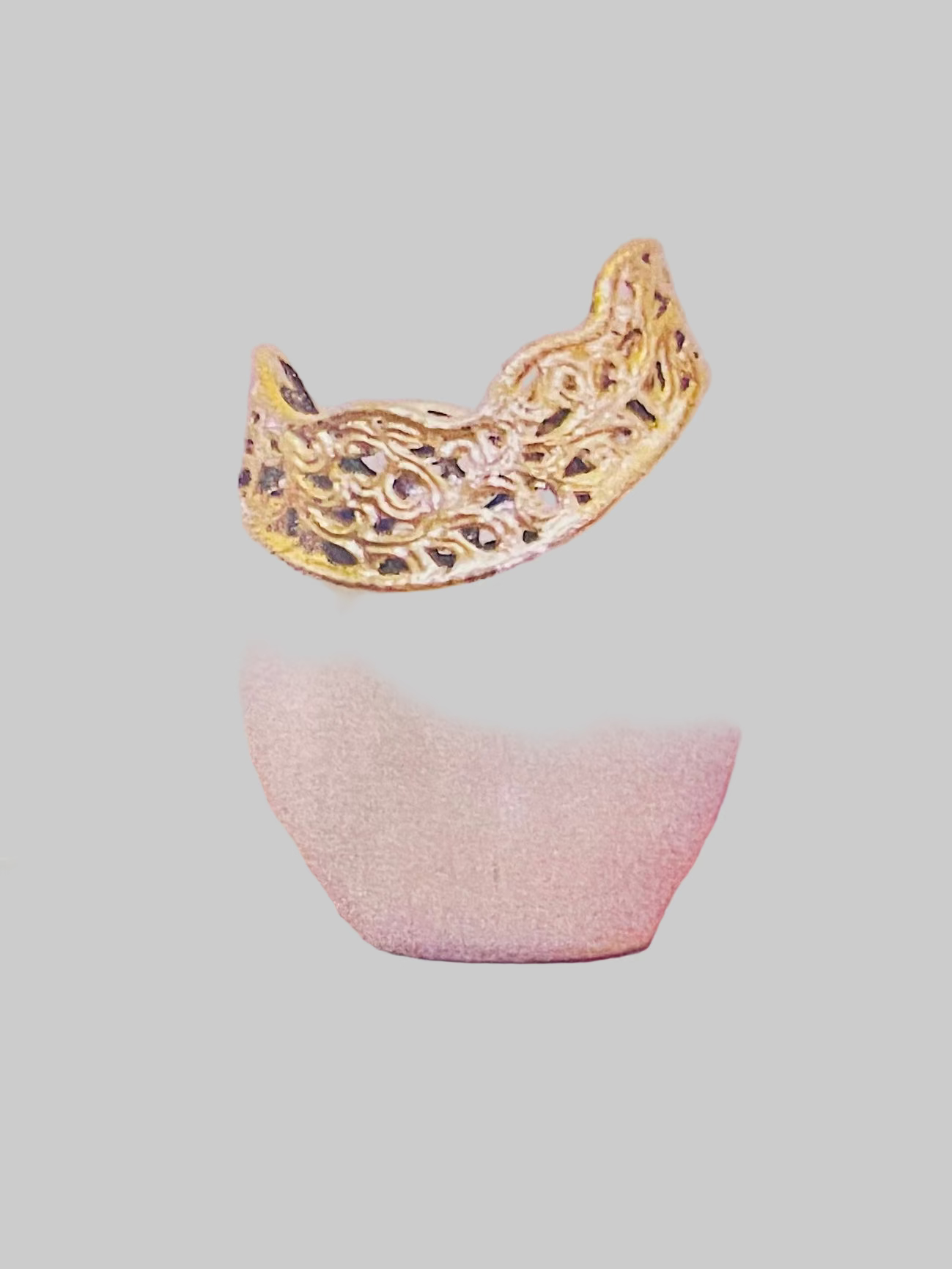 Sandstone with Gold trimming Decorative Vase 13”