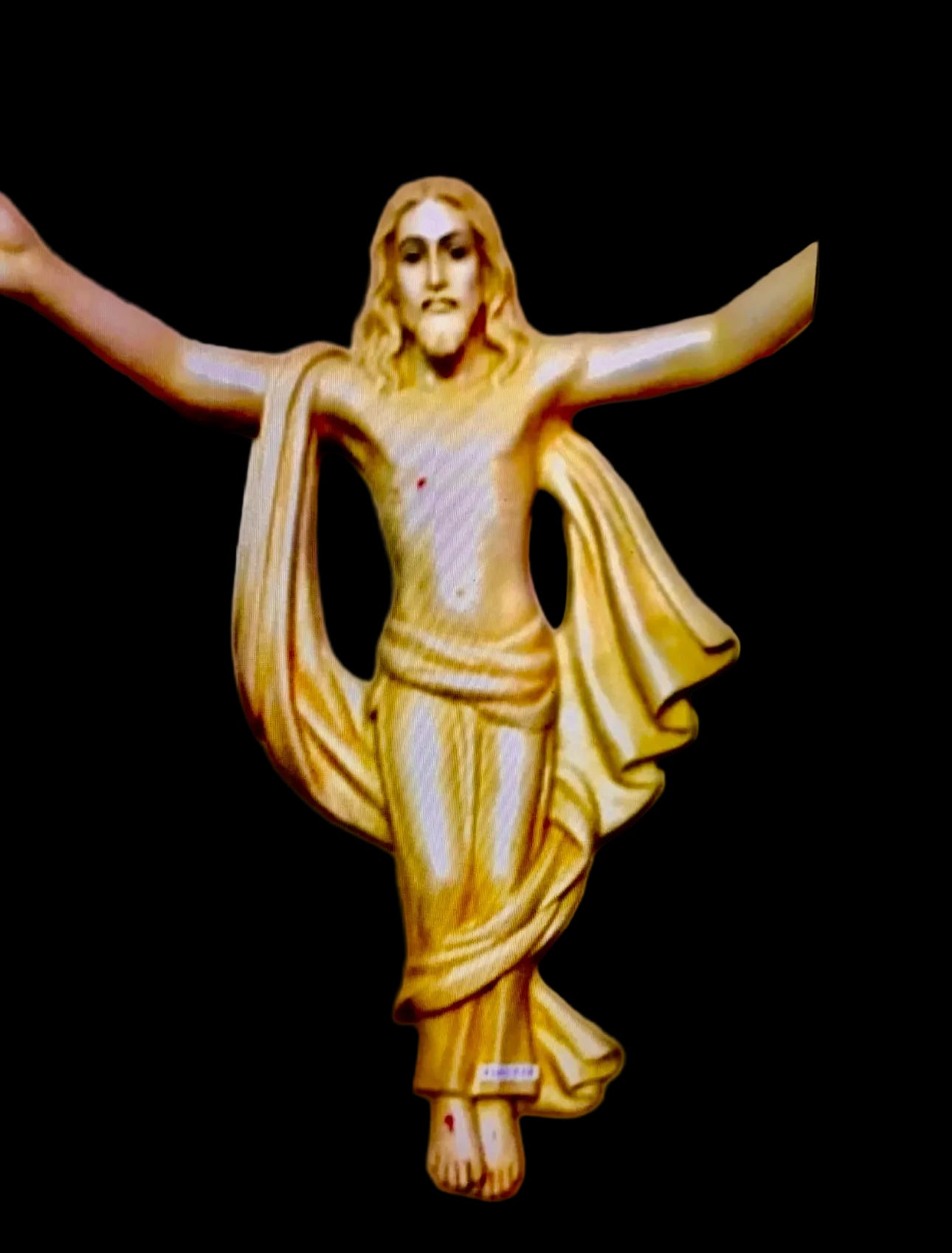 Jesus’s Christ wall sculpture in yellow