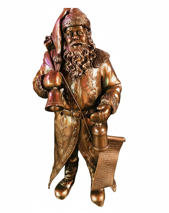 Santa & Lantern (Bronze)