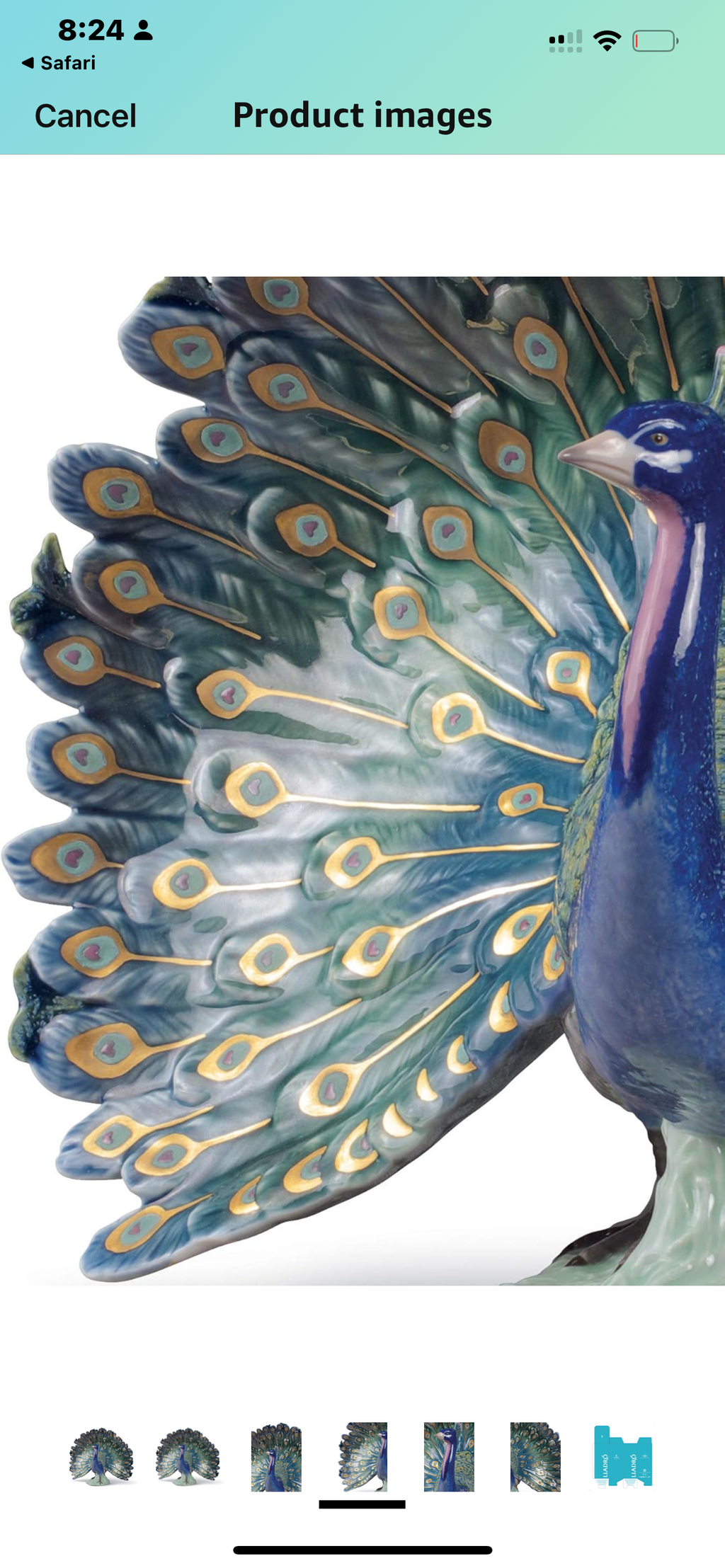 Lladro Peacock figurine 01008777