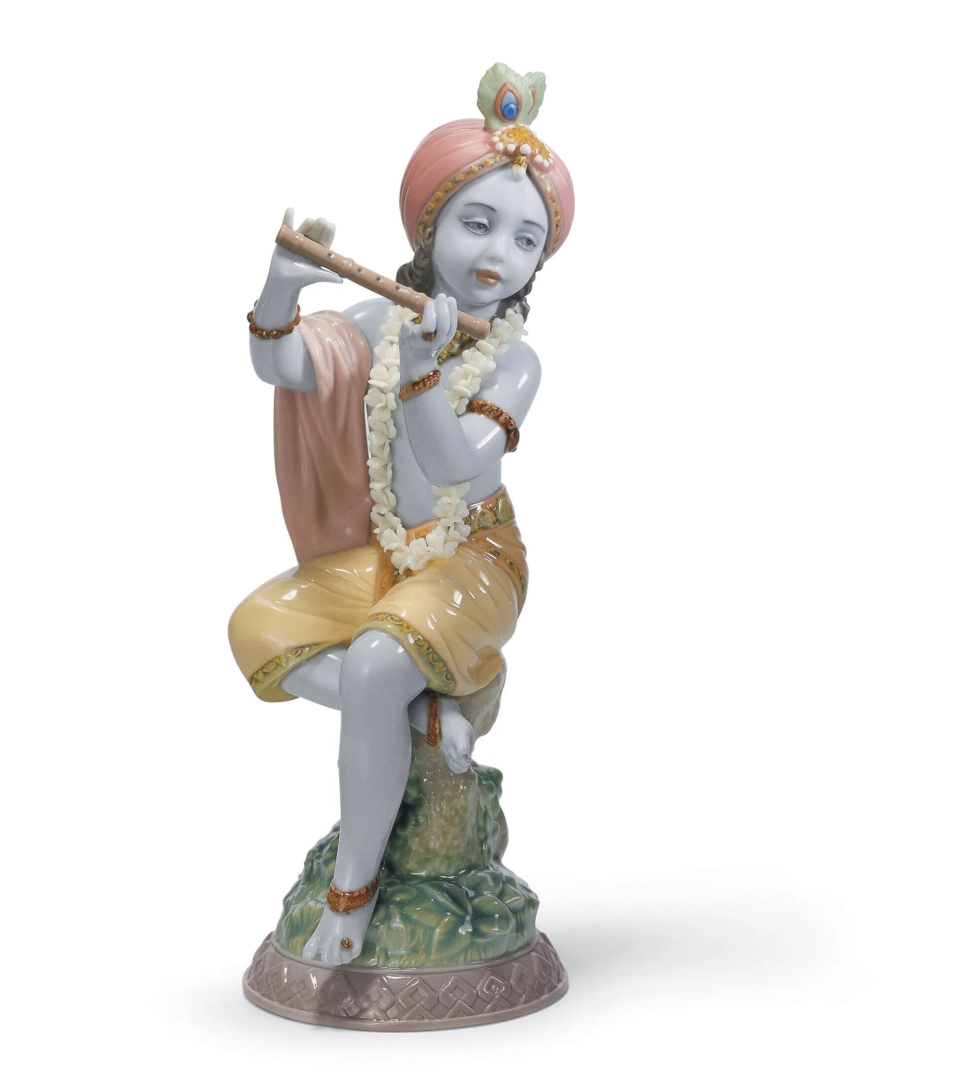 LLADRO KRISHNA  PLAYING THE FLUTE