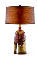 Burgundy & Gold Table Lamp