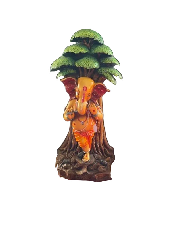 Lord Ganesha Standing Under The Tree Statue sculpture
